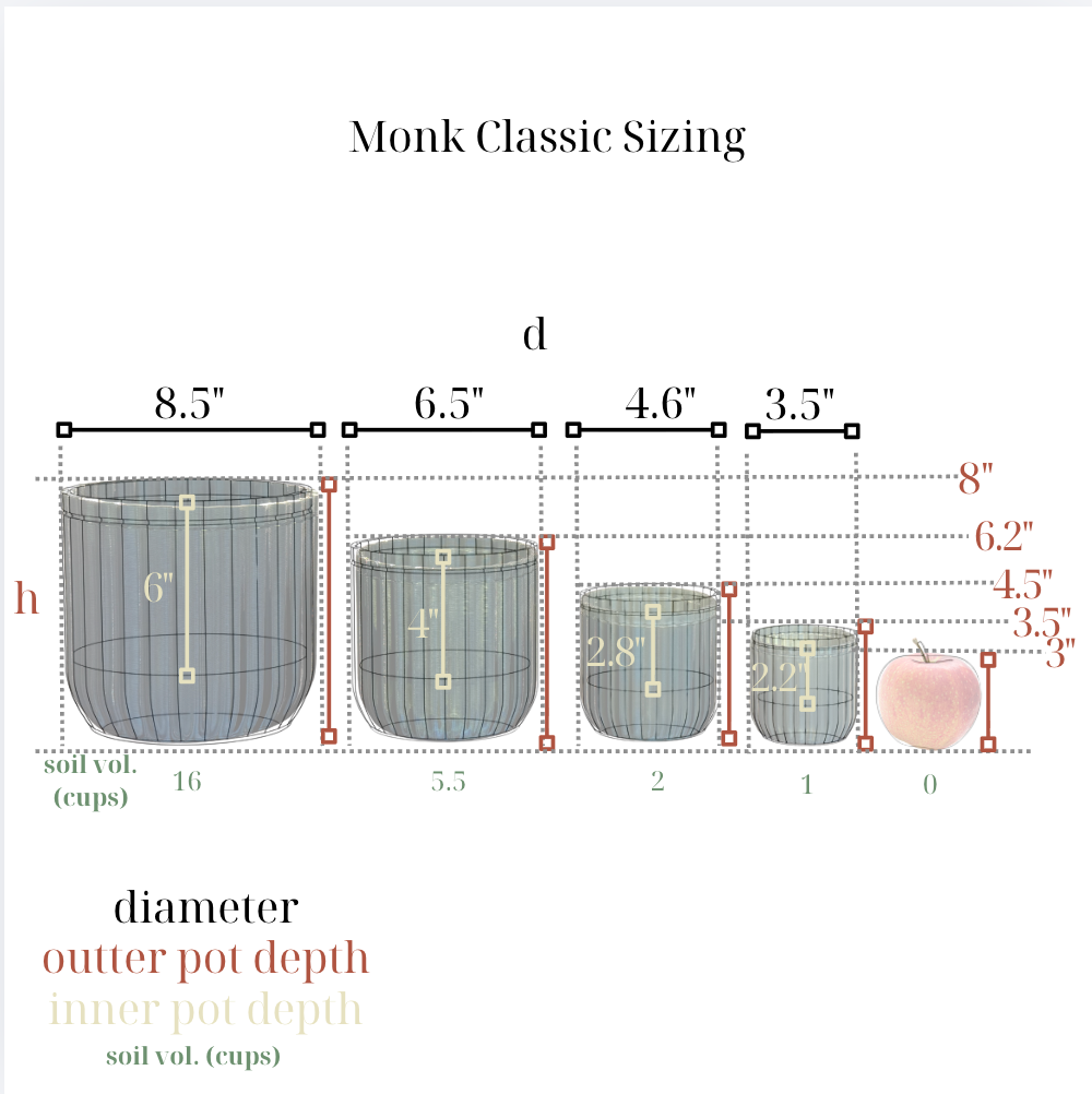 Monk Classic – Self-Watering Planter
