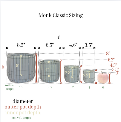 Monk Classic – Self-Watering Planter